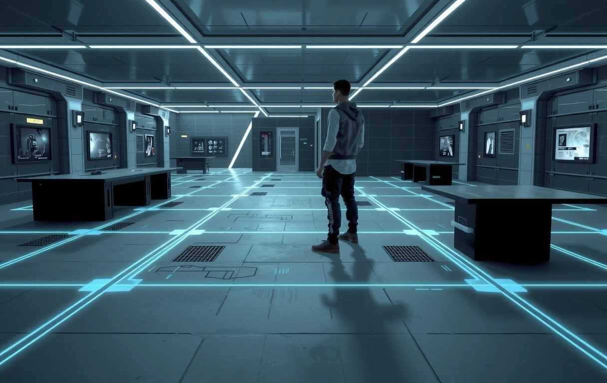 Gaming level wireframe